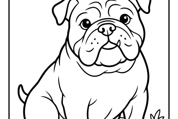 English Bulldog Coloring Pages