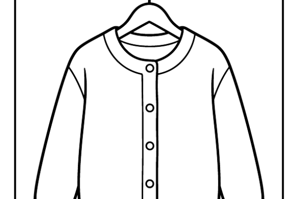 Cardigan Coloring Page
