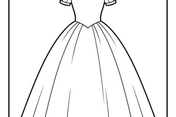 Ball Gown Coloring Page