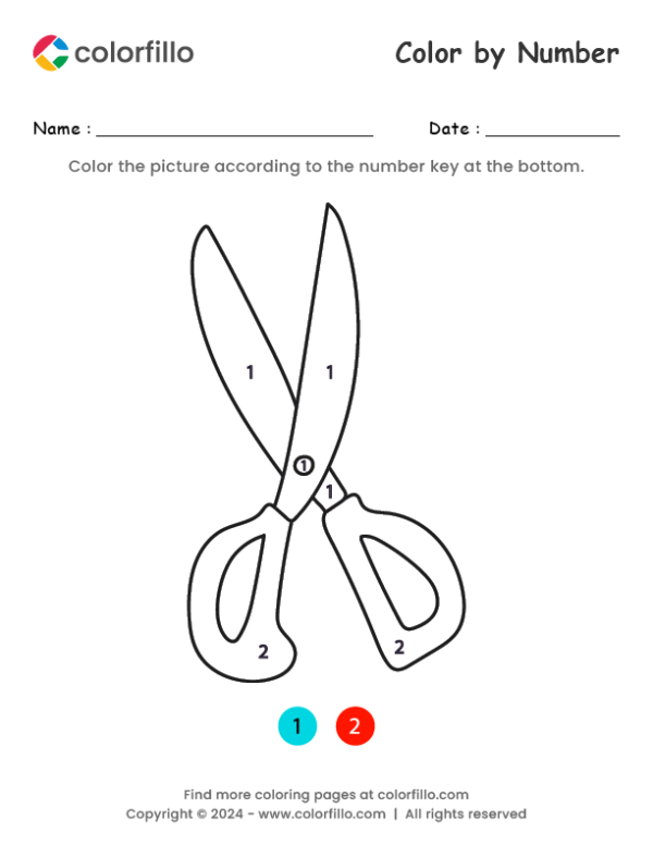 Scissors Color by Number