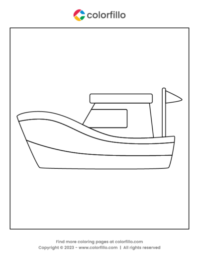 Boat Coloring Page