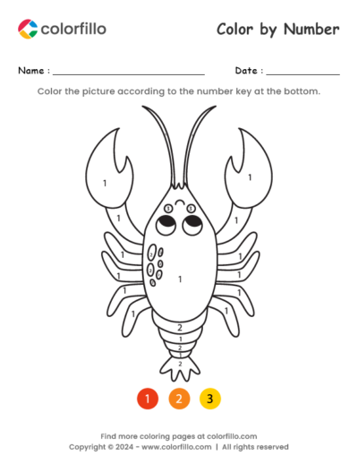 Lobster Color by Number