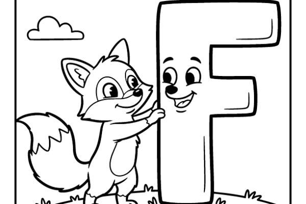 Fox Letter F Coloring Pages